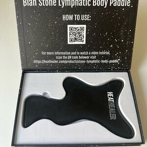 HEAT HEALER Black Stone Lymphatic Body Paddle Gua Sha